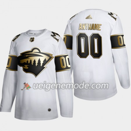 Herren Eishockey Minnesota Wild Trikot Custom Adidas 2019-2020 Golden Edition Weiß Authentic